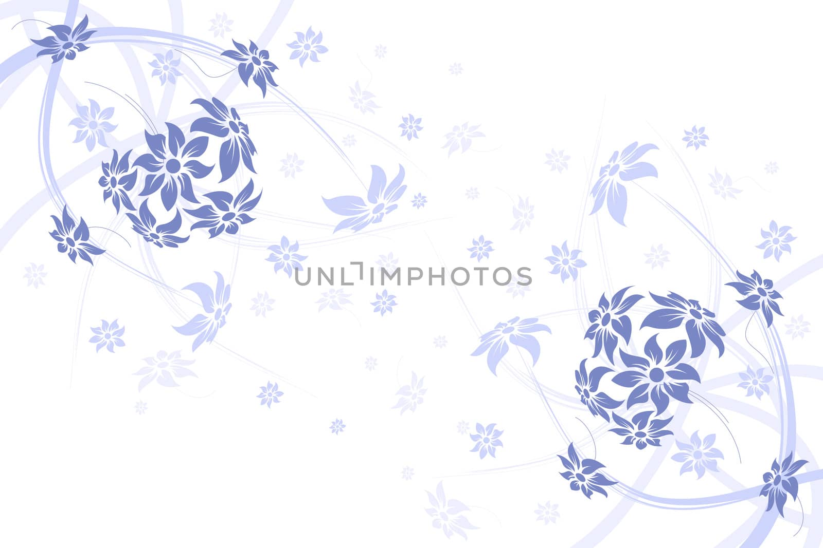 Floral frame. Vector illustration. Abstract flowers.