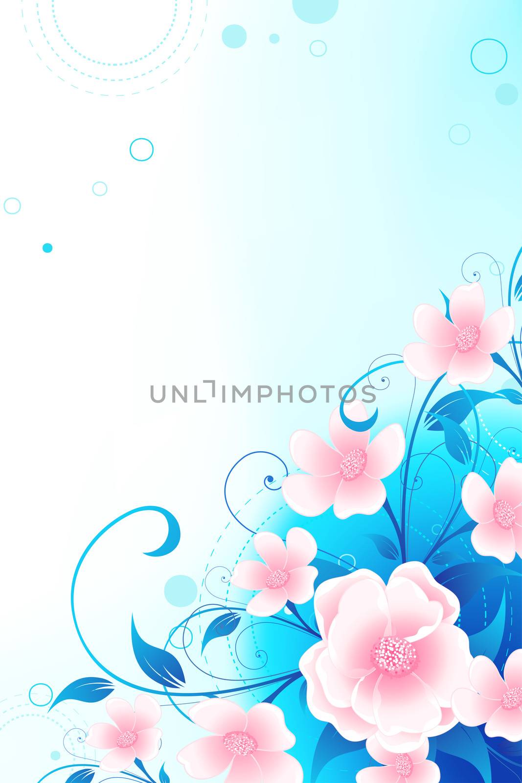 Abstract modern floral background for your design