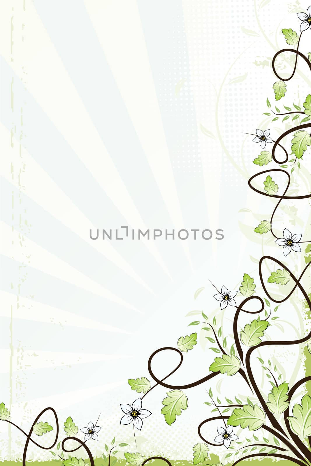 Grunge floral background by WaD