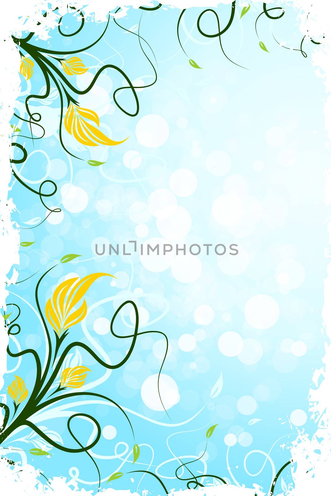 Abstract Grunge Flower Background for Your Design