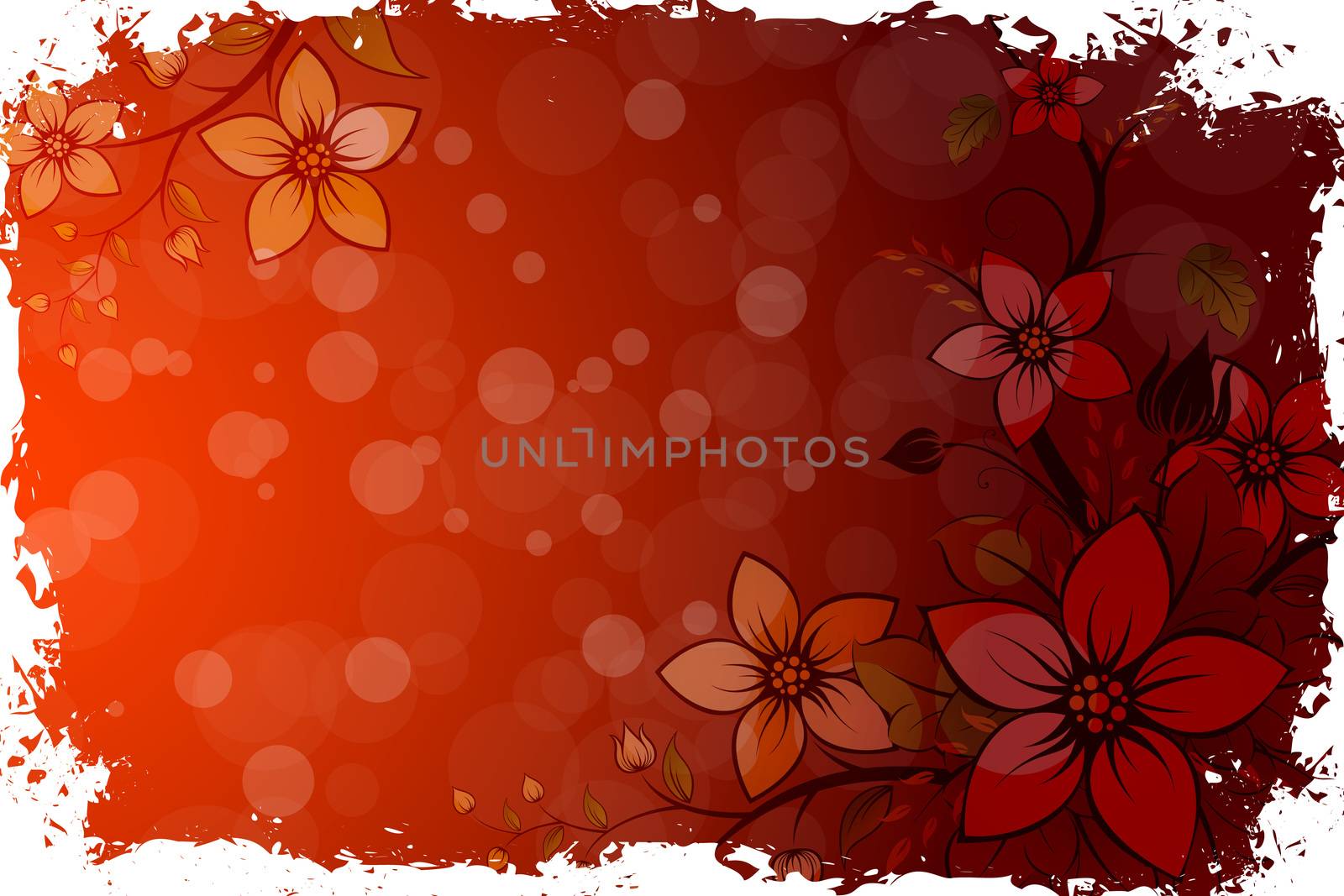 Abstract Grunge Flower Background for Your Design