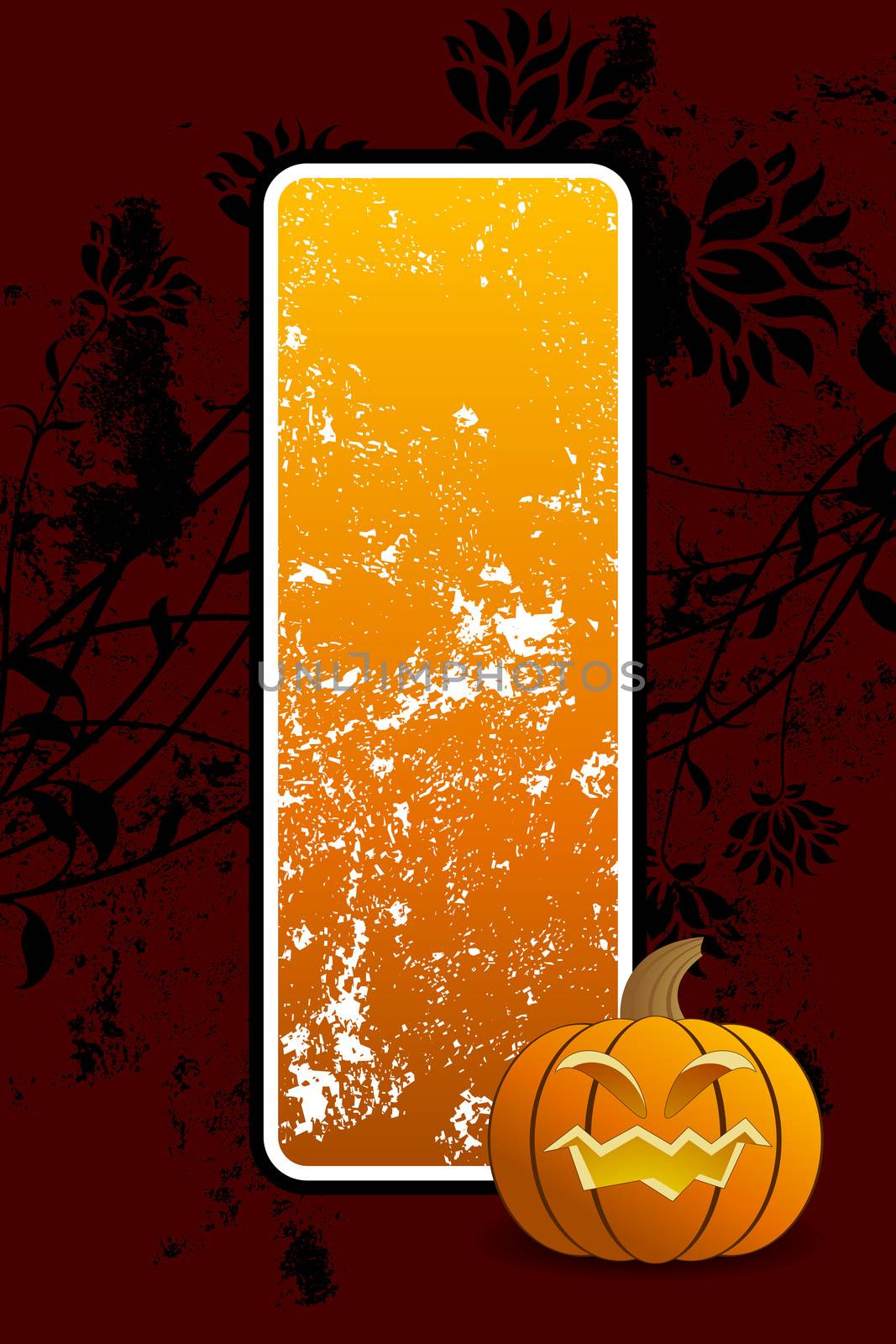 Abstract halloween background with pumpkin vector illustration