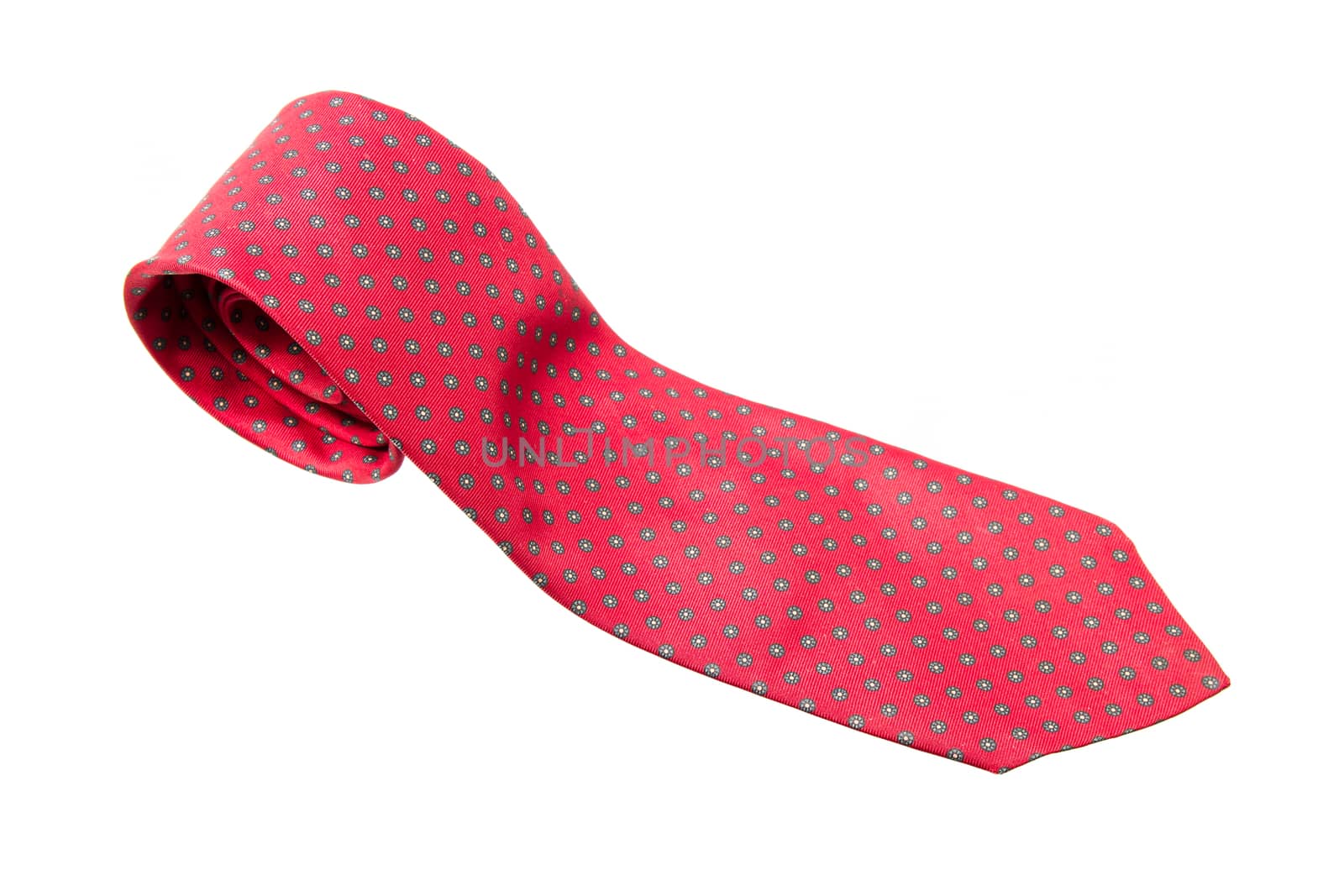 red with green dots business neck tie by kasinv