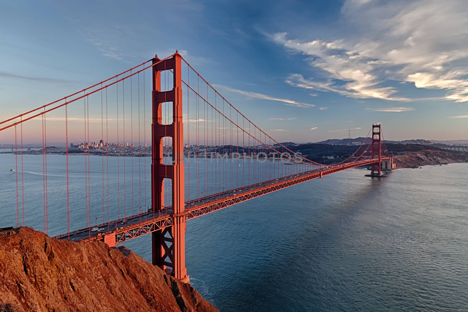 The Golden Gate Bridge in San Francisco bay