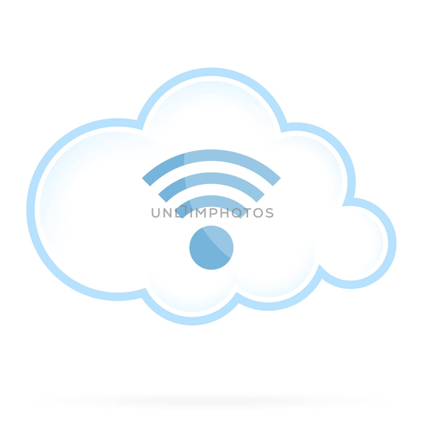 Cloud Computing Icon Wi-Fi by WaD
