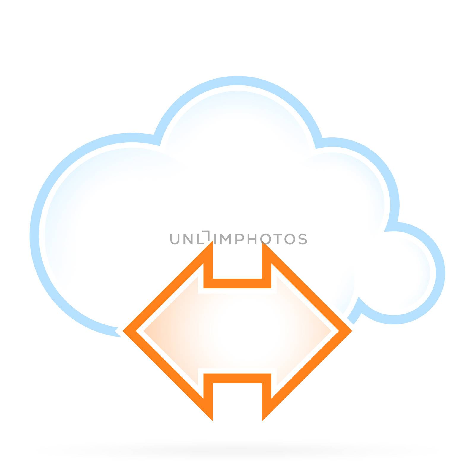 Cloud Computing Icon Communication isolated on white