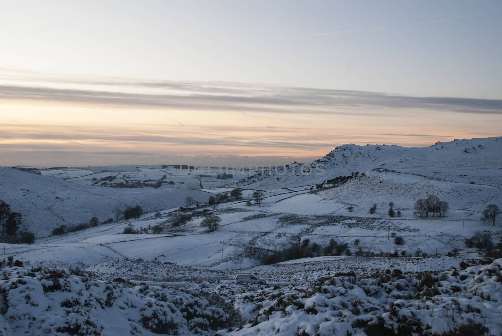 Snow on moorlands by Anna07