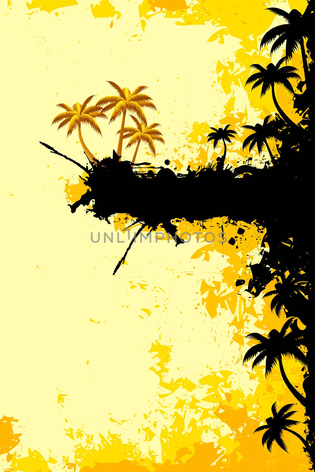 Grunge Tropical landscape by WaD