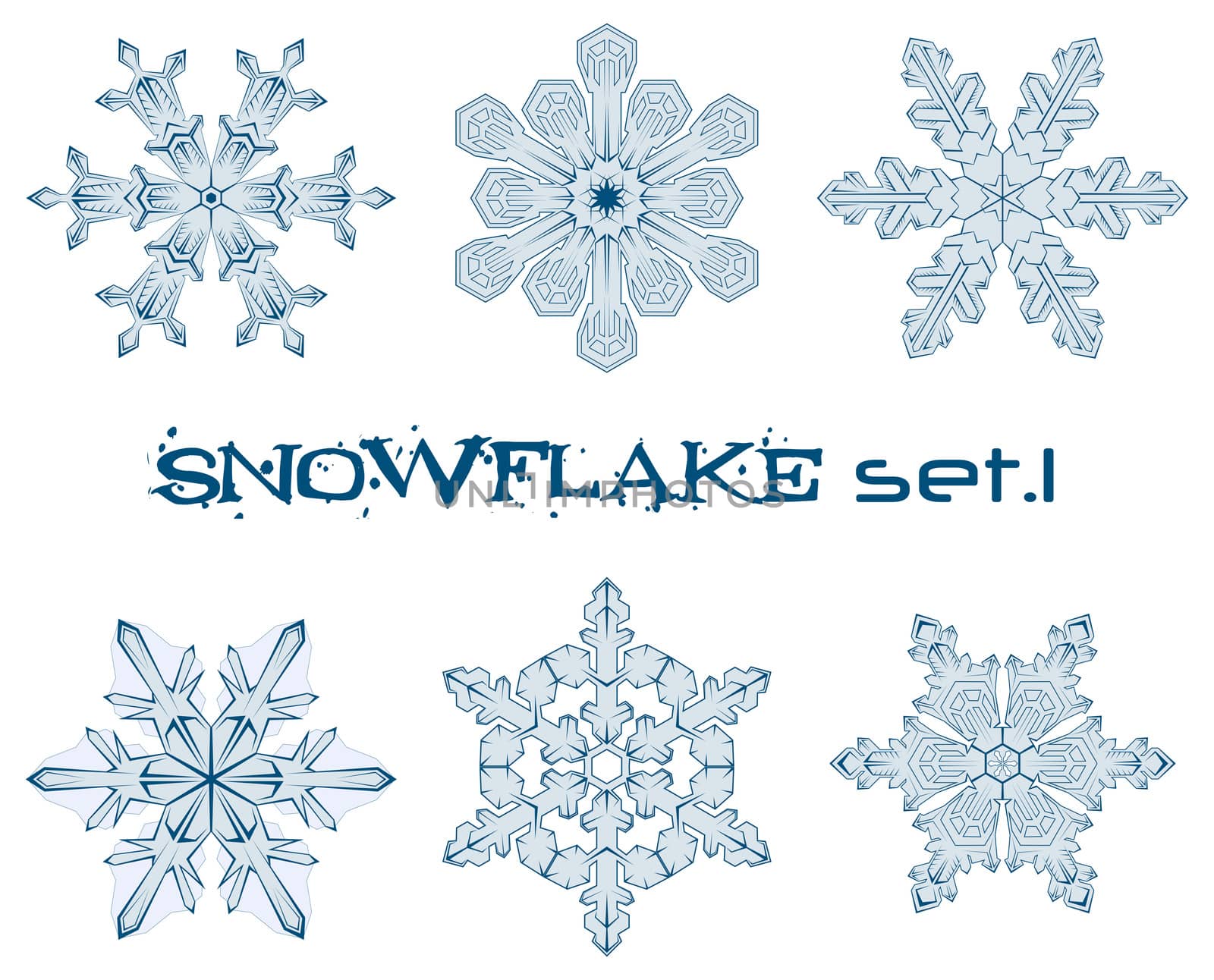 some designs of winter snowflakes 