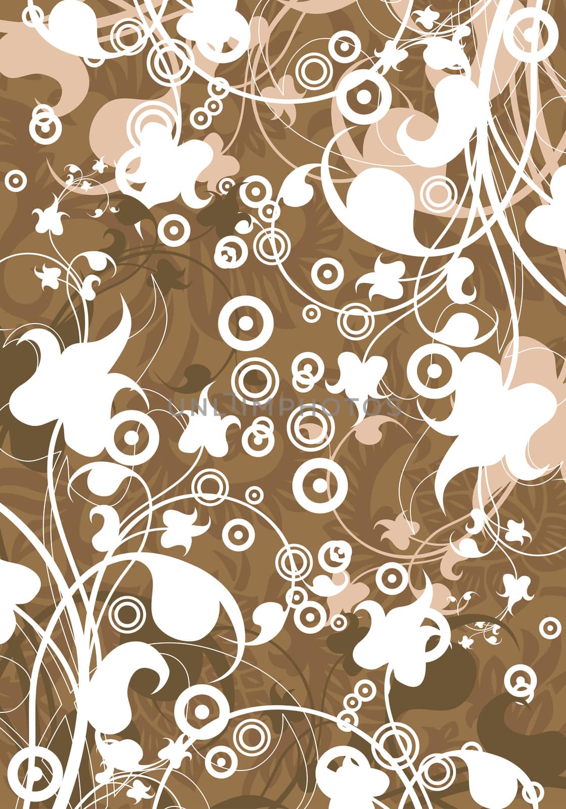 abstract modern background with floral elements, vector illustra by WaD