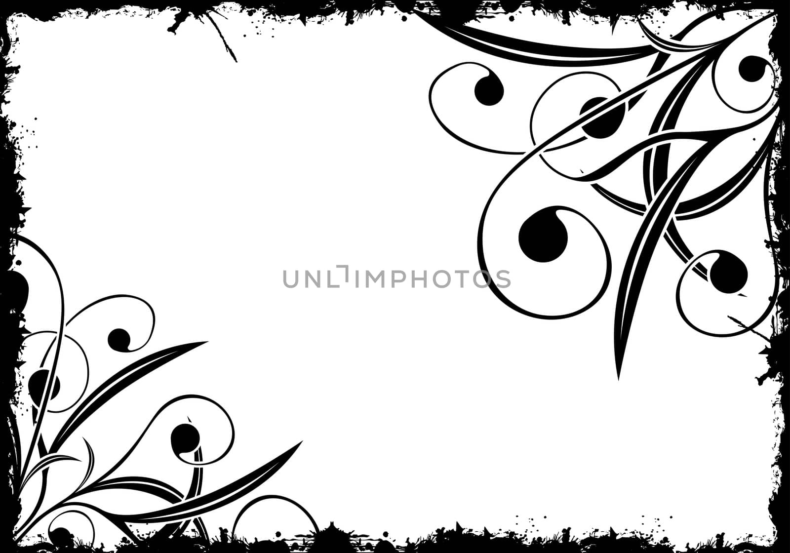 Abstract Grunge Floral Background by WaD