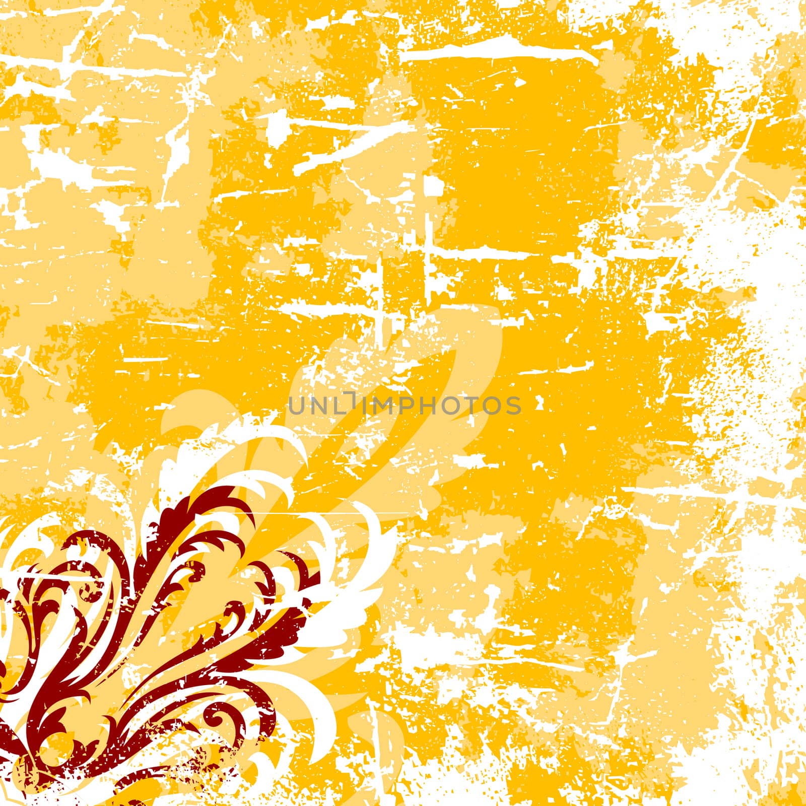 Abstract Grunge Floral Background by WaD