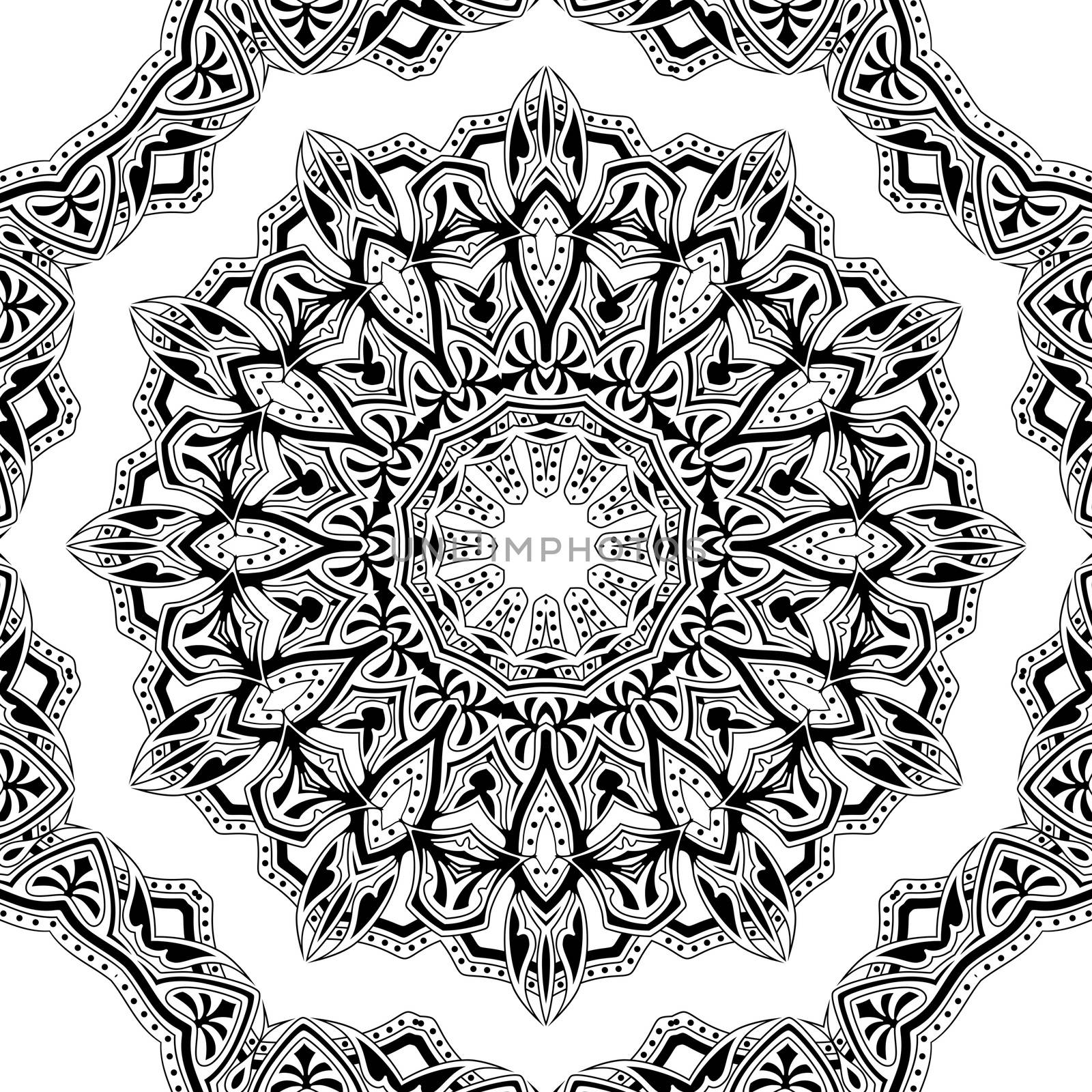 Ancient decorative ornament pattern isolated on white