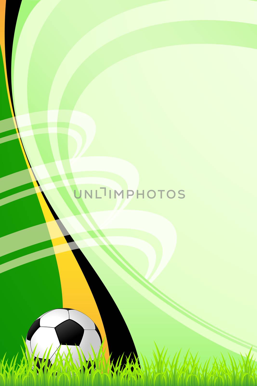 Vector background with a soccer ball for your design