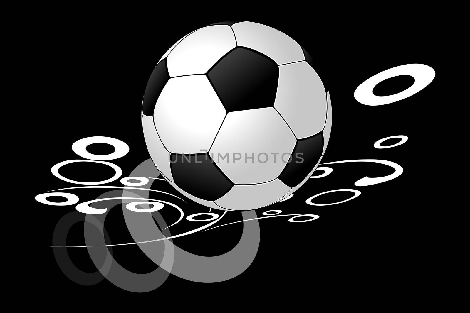 Vector background with a soccer ball for your design