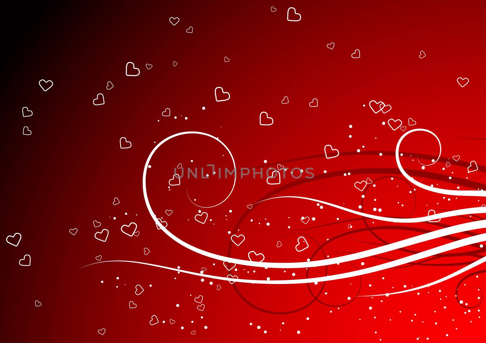 abstract Valentine's Day background with heart shape by WaD