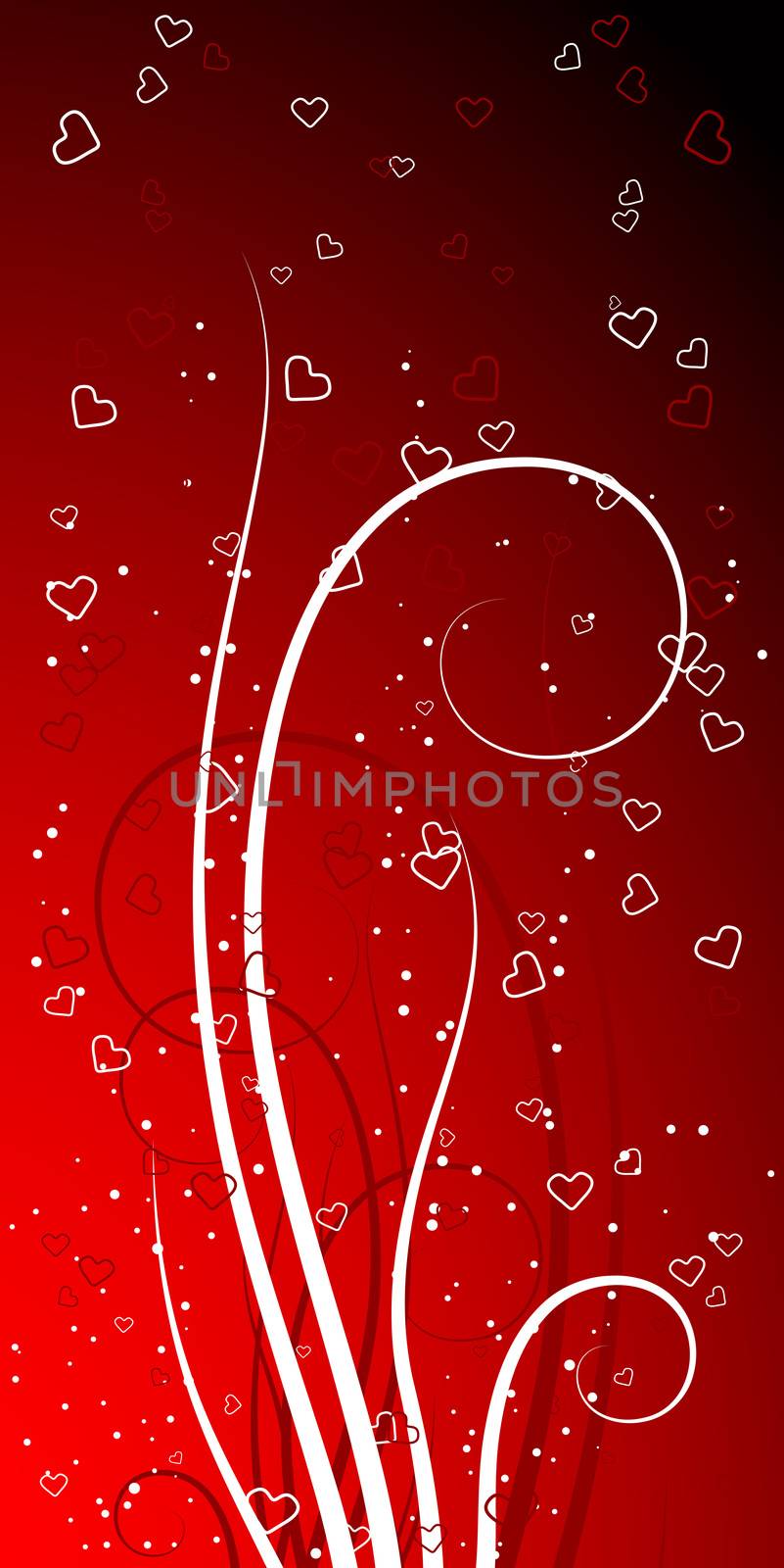 abstract Valentine's Day background with heart shape by WaD