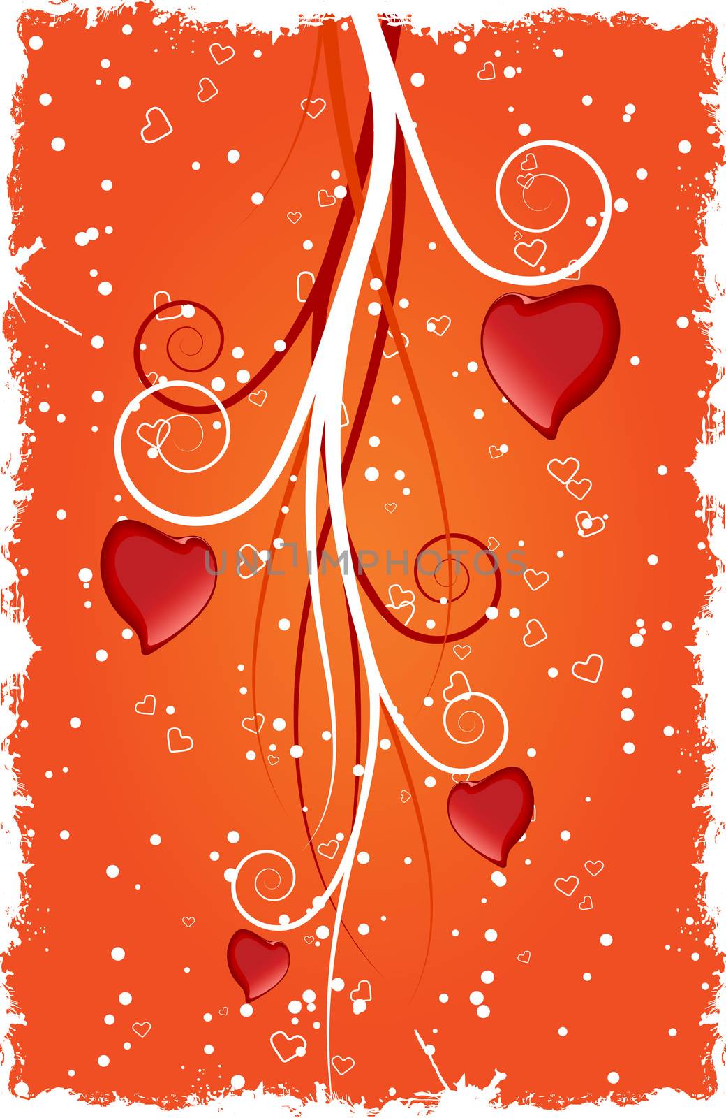 Heart with swirls. Vector illustration by WaD