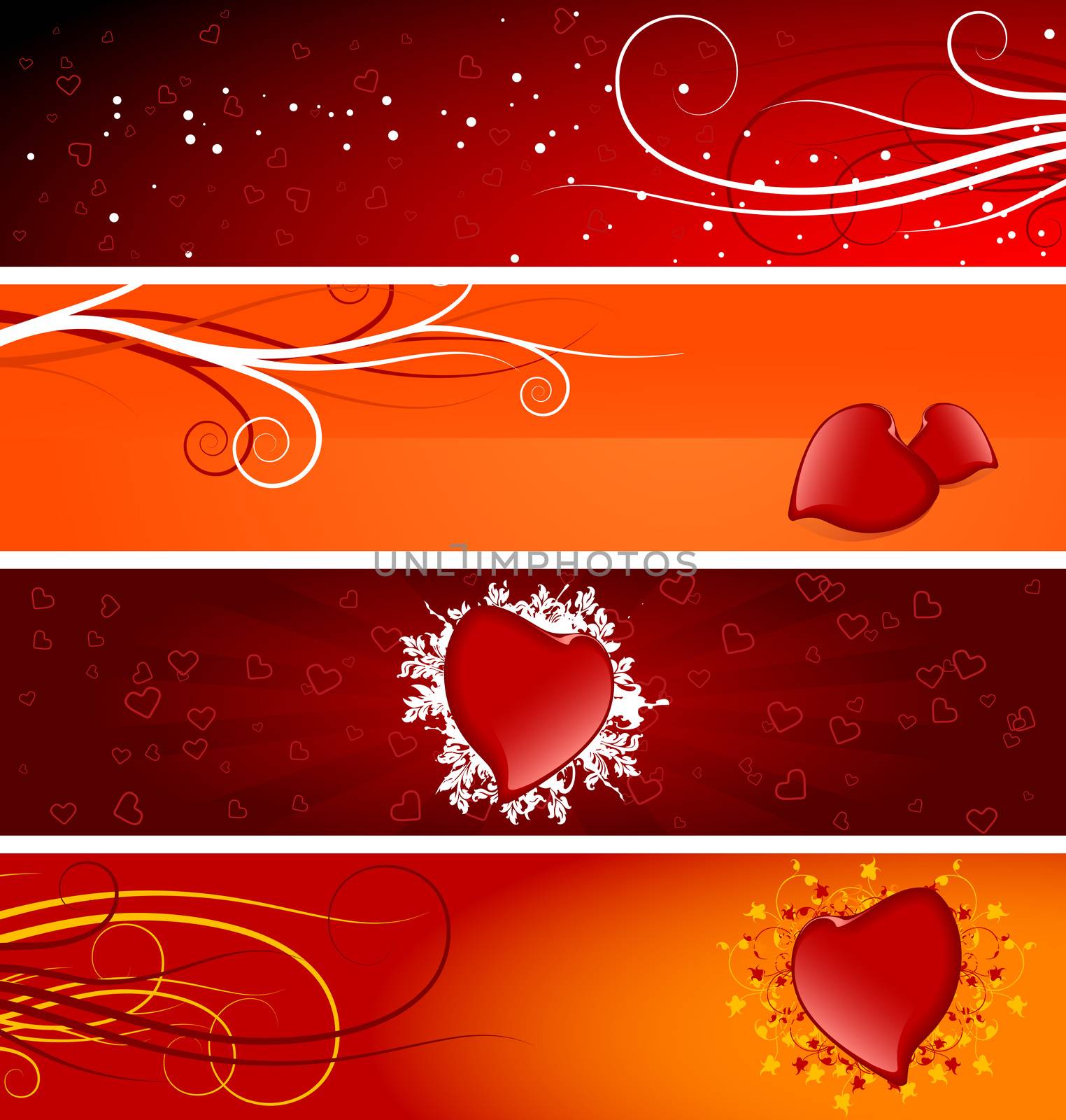 Valentine banners by WaD
