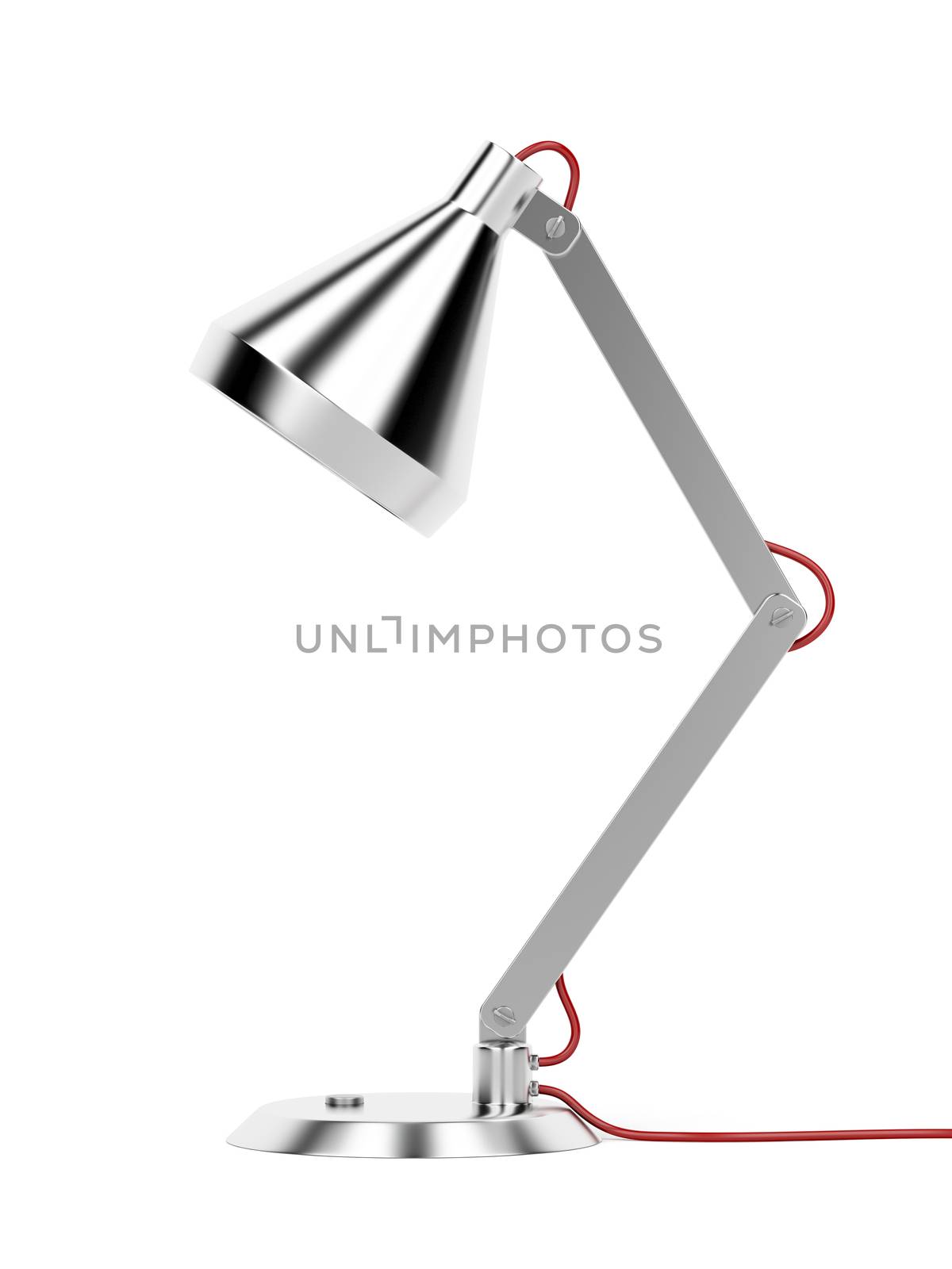 Modern desk lamp on white background