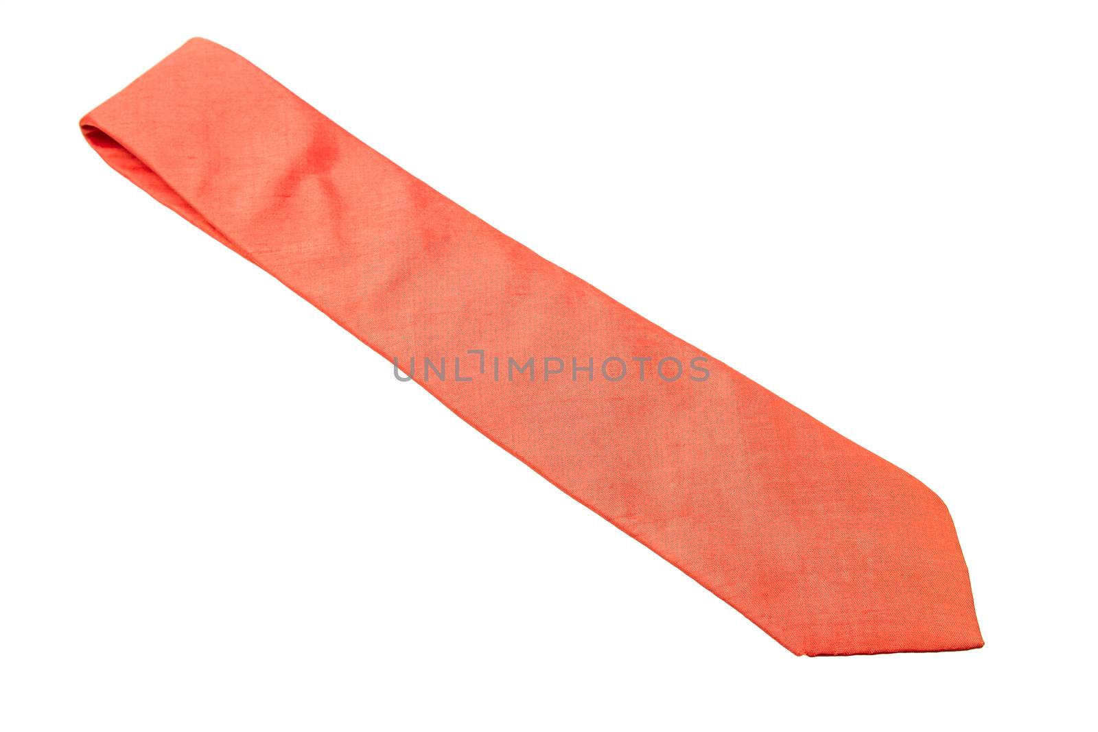 plain orange business neck tie by kasinv