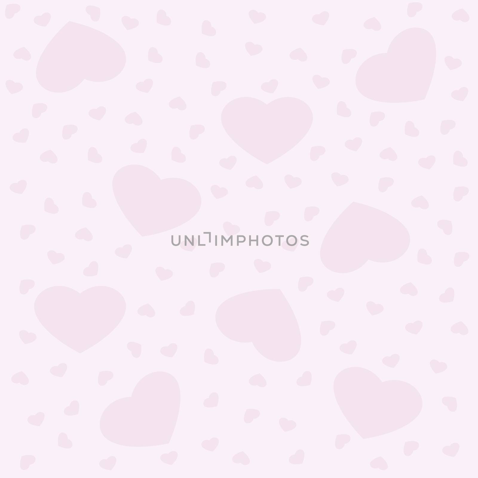 Abstract Stylized Valentines Day background with hearts