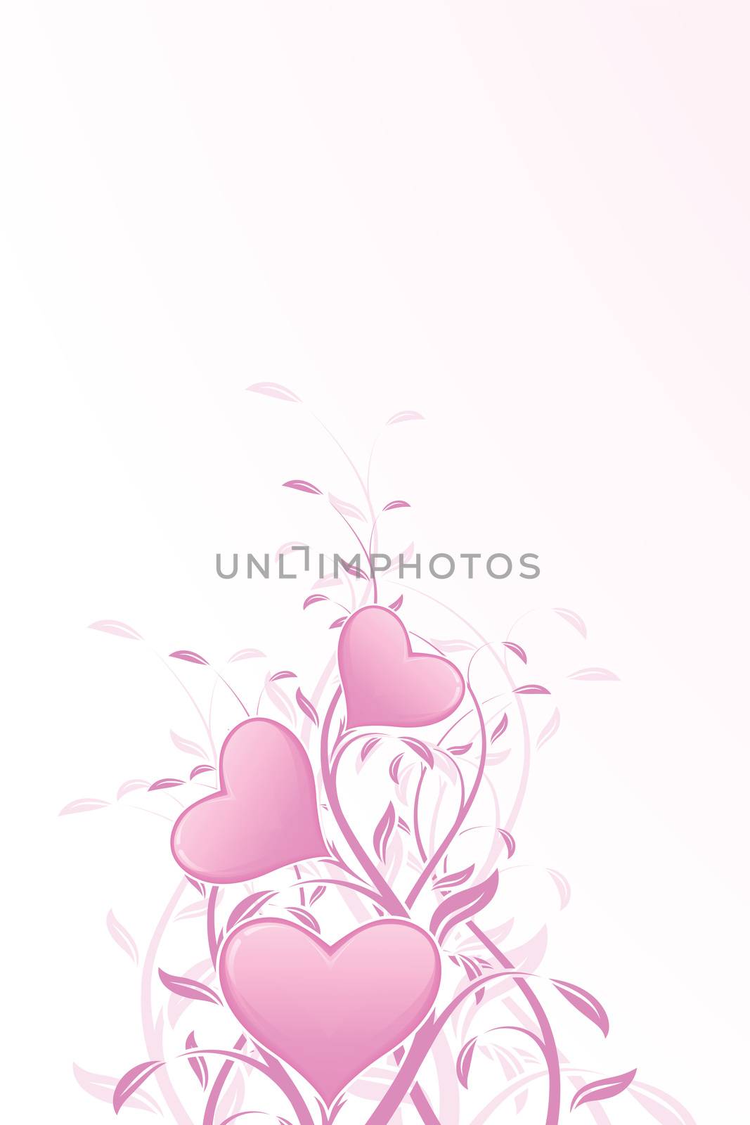 Floral Valentine's Day heart for Your desing