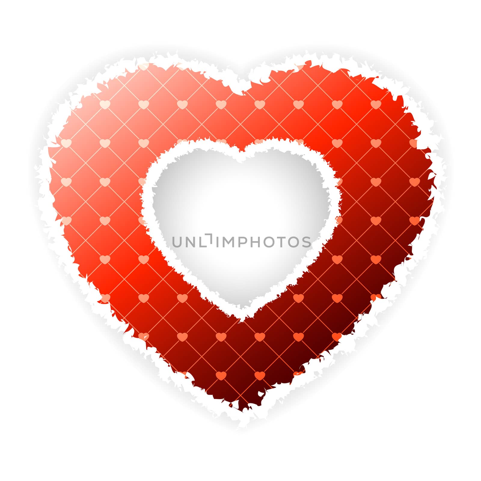 Isolated Red Valentine's Heart by WaD