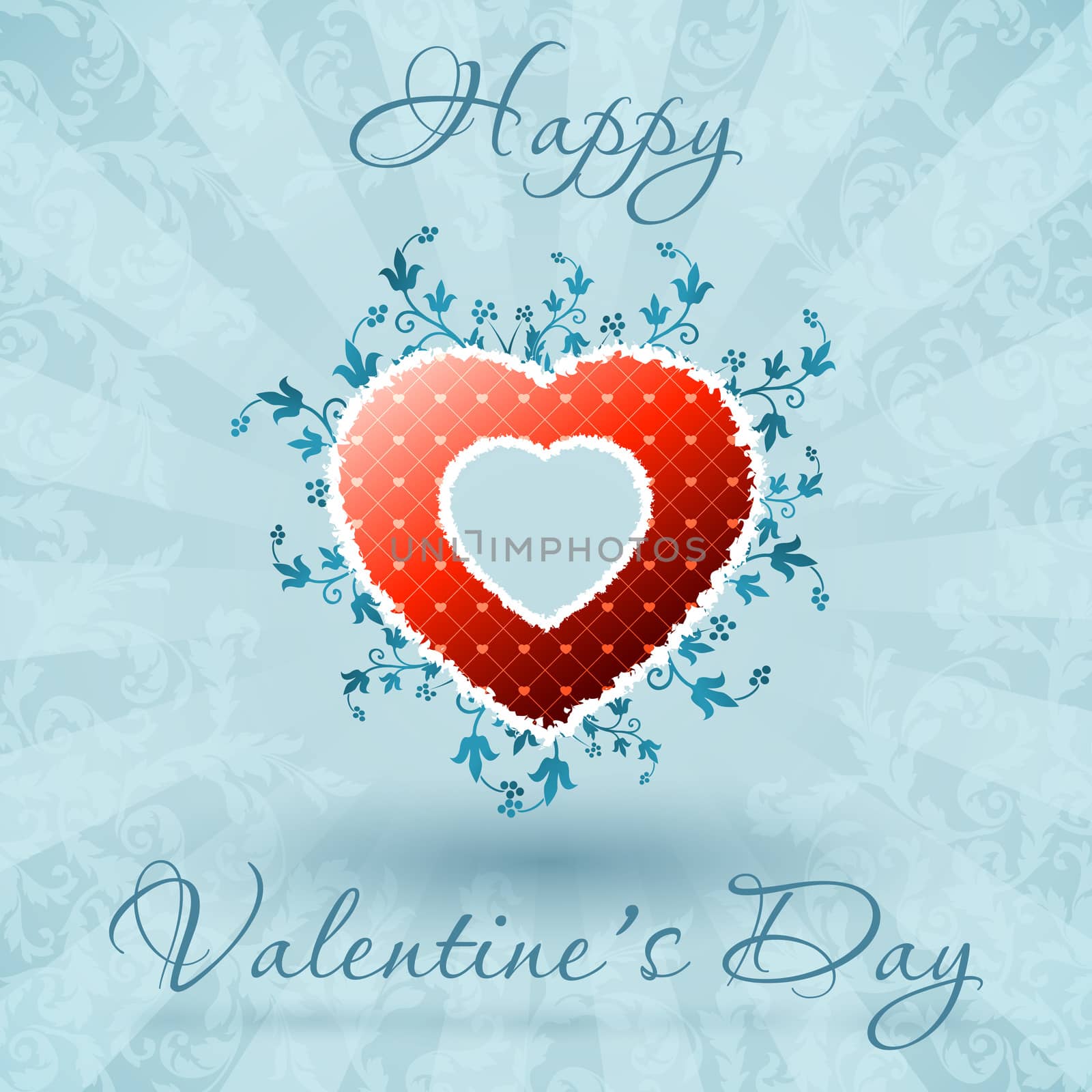 Happy Valentine's Day Floral Card by WaD