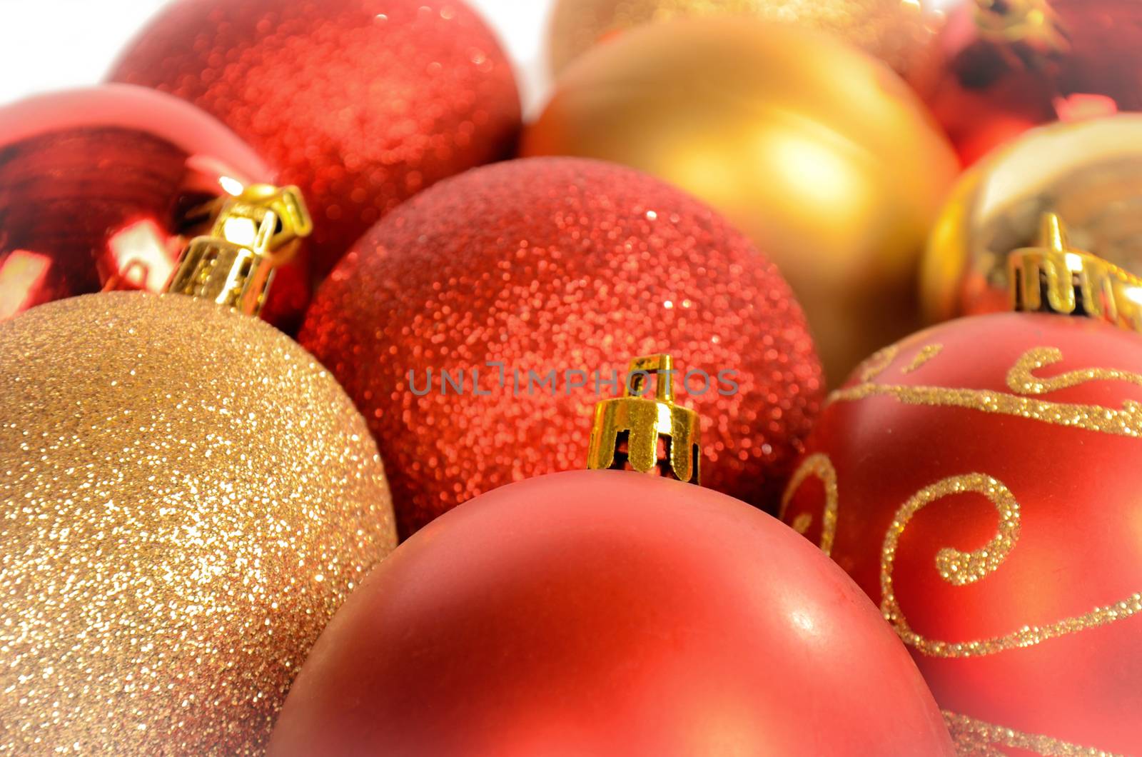 Christmas Baubles Close-up by dnsphotography