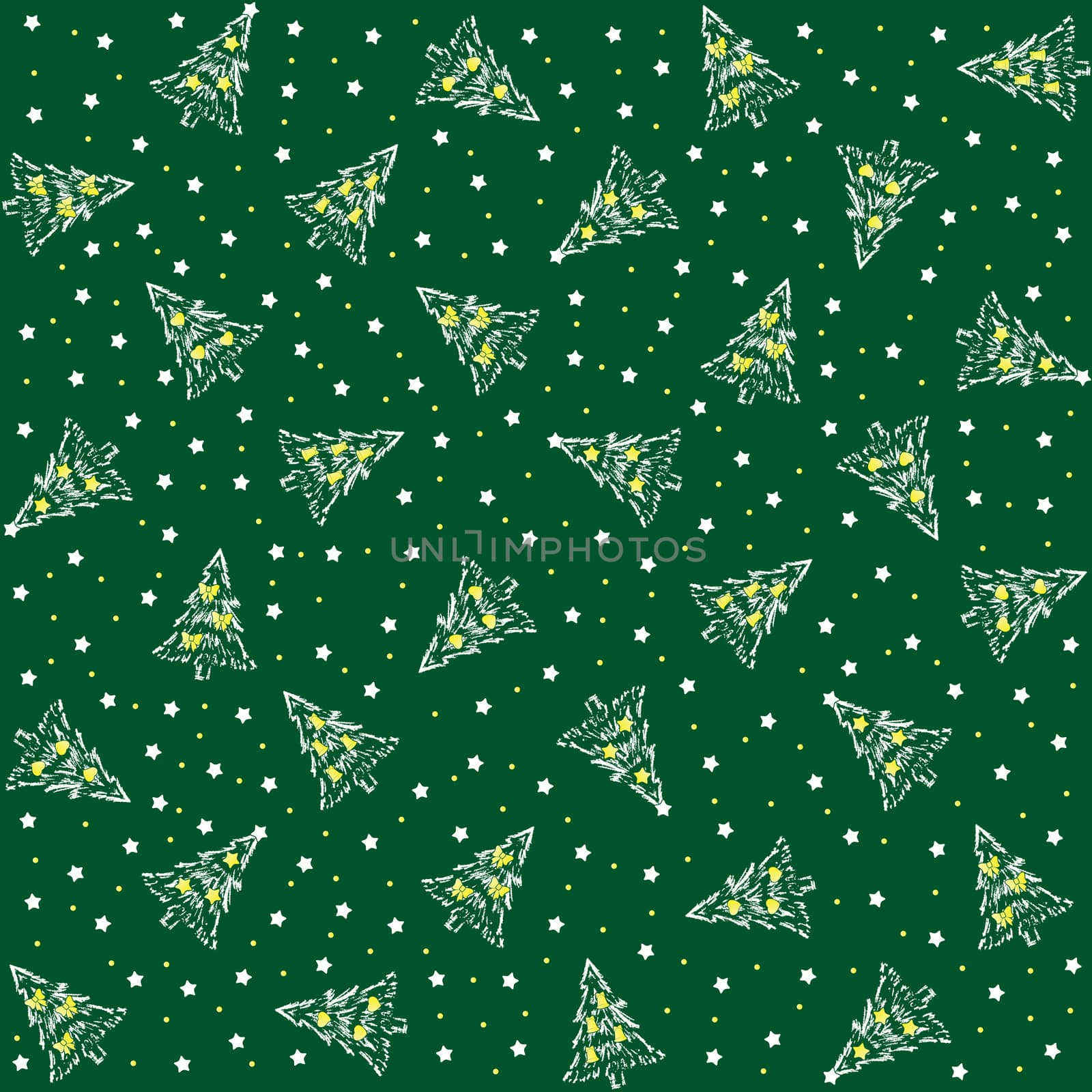 Christmas cover with Christmas tree and stars