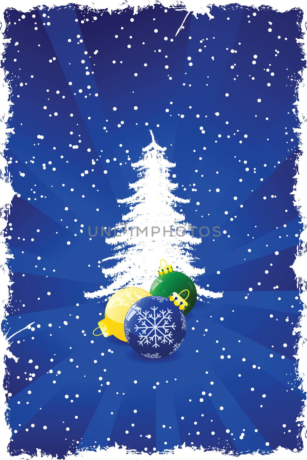 Background with Christmas tree by WaD