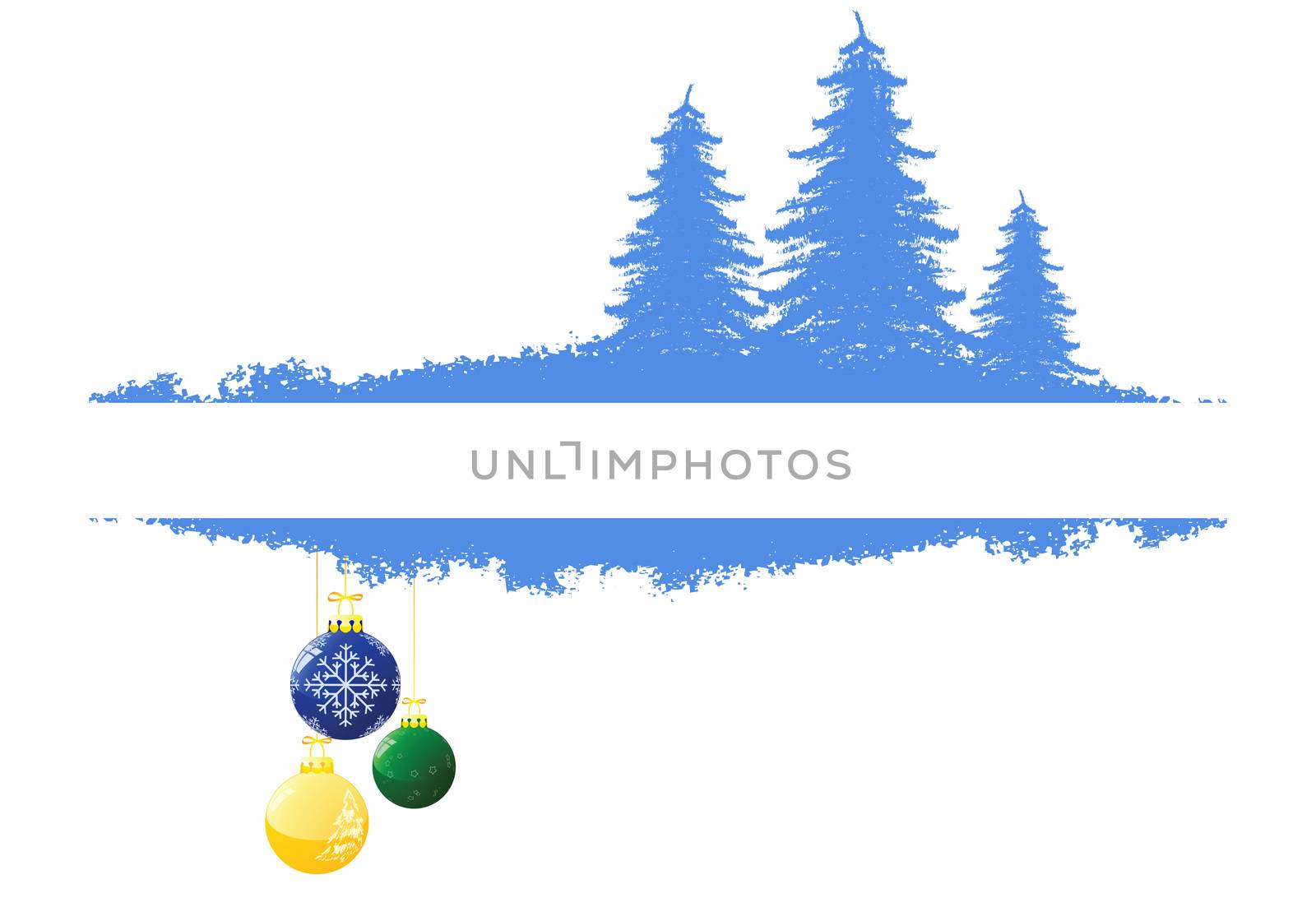 Grunge background with Christmas tree and toys