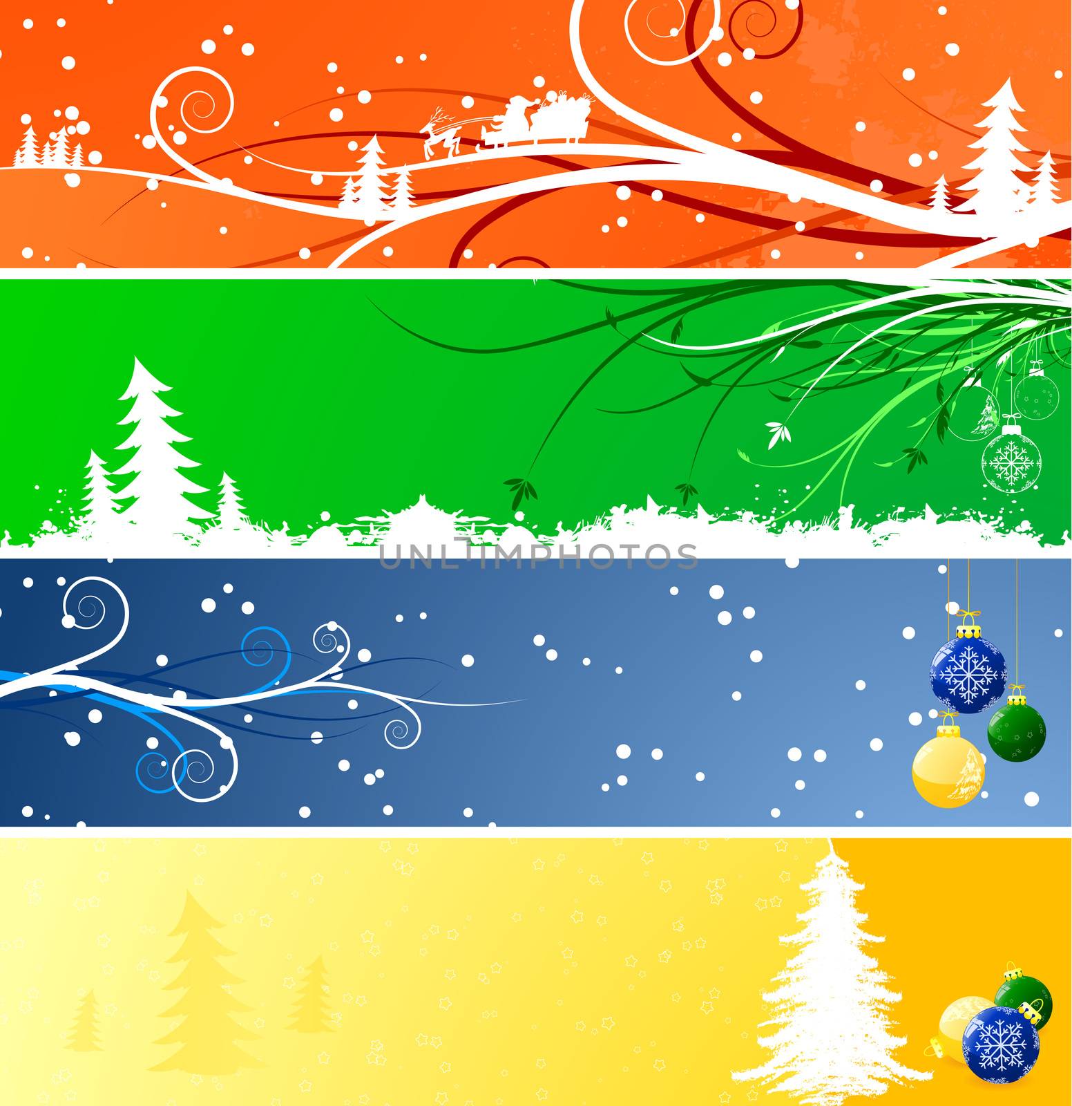 Winter Christmsa banners by WaD