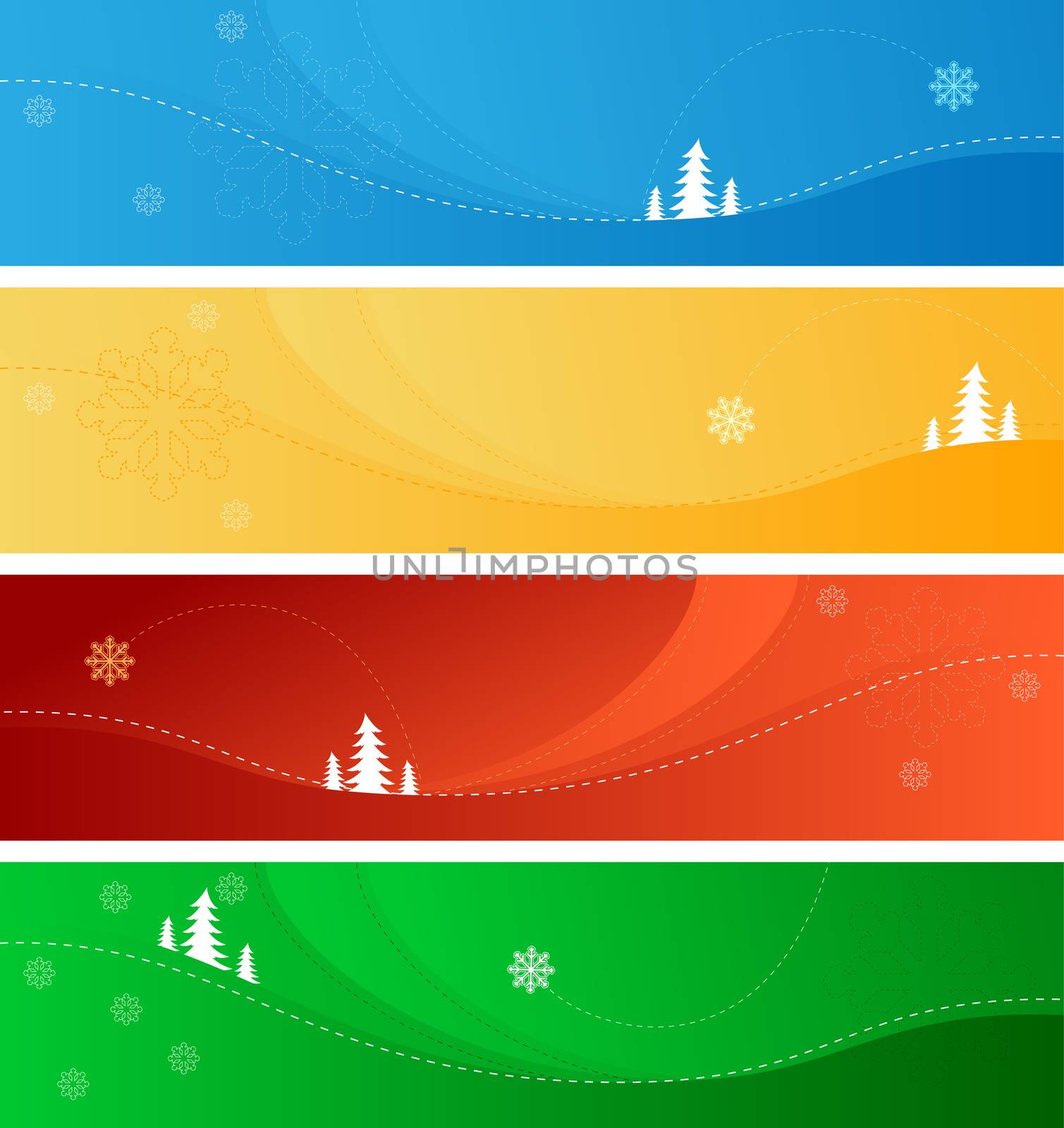 Winter Christmsa banners by WaD