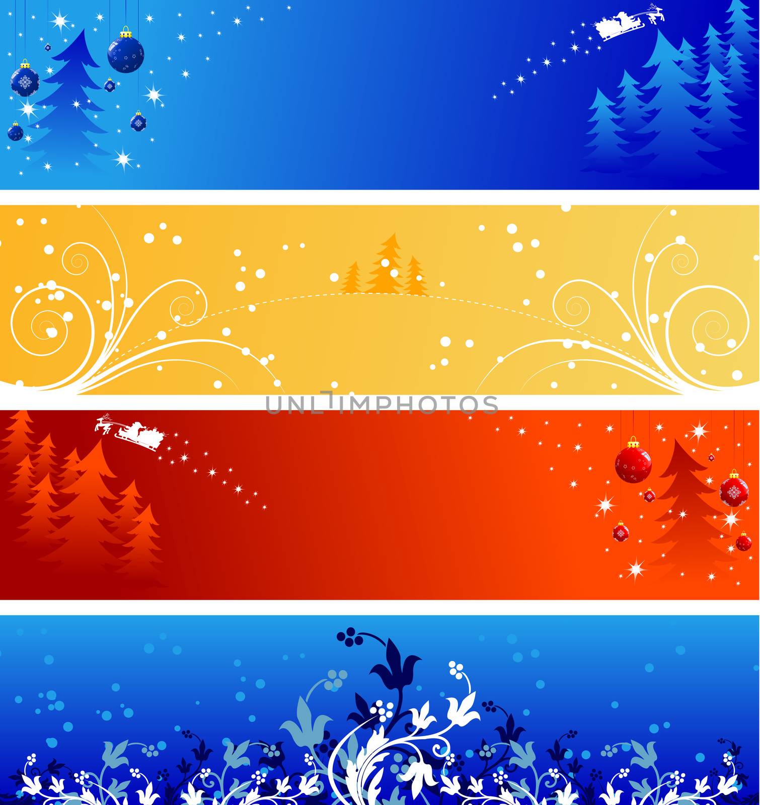 Winter Christmsa banners by WaD