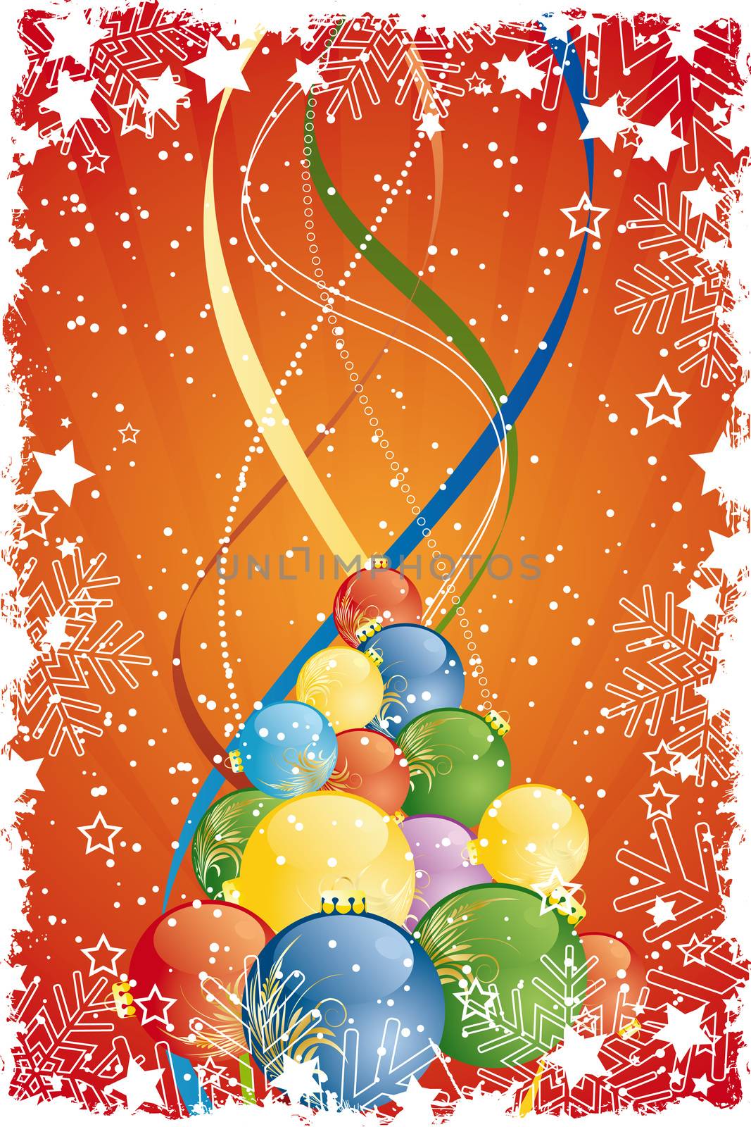 Grunge Vector Abstract Christmas and New Year's background