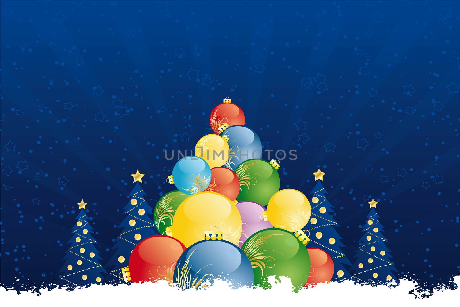 Vector Abstract Christmas and New Year's background