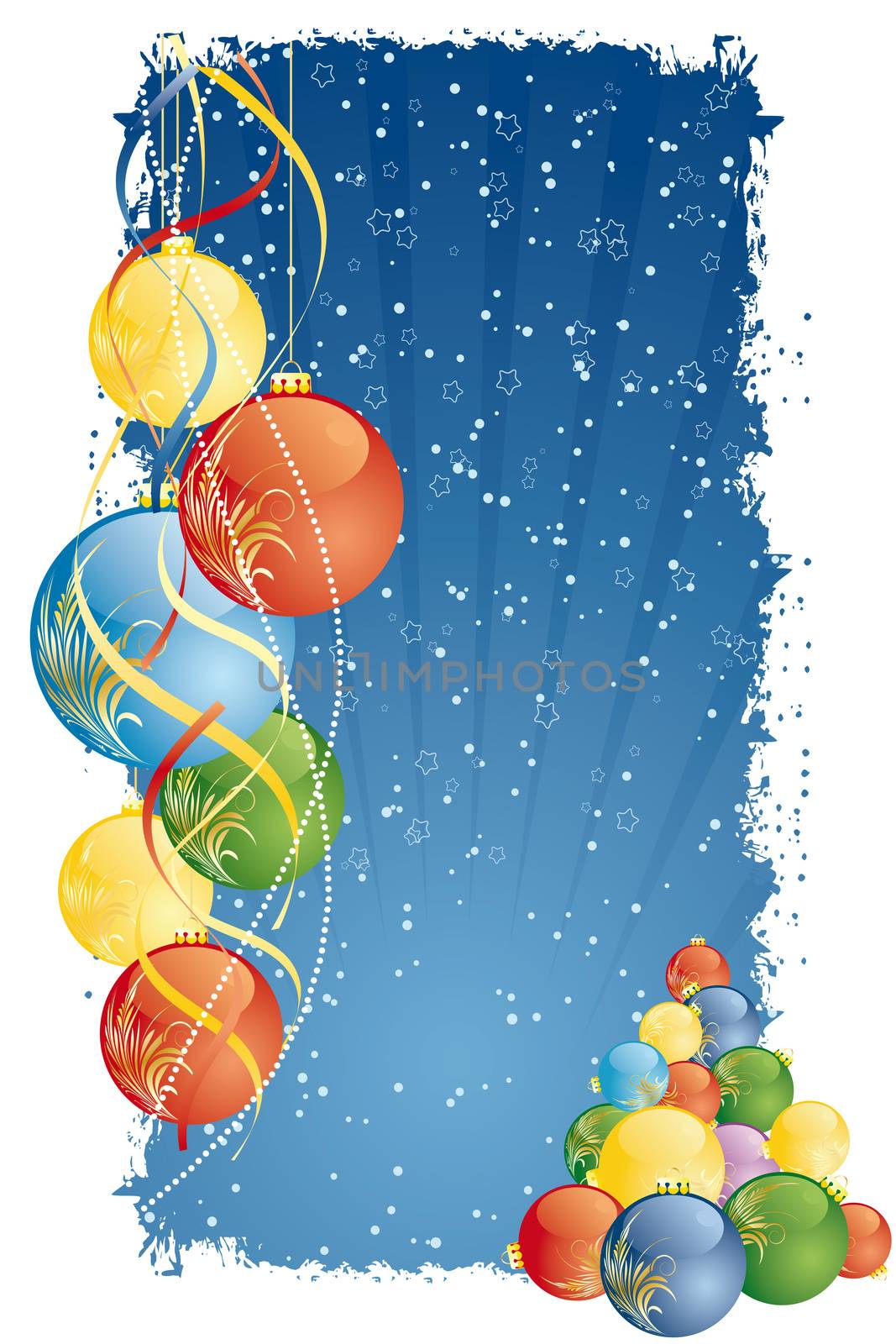 Grunge Vector Abstract Christmas and New Year's background