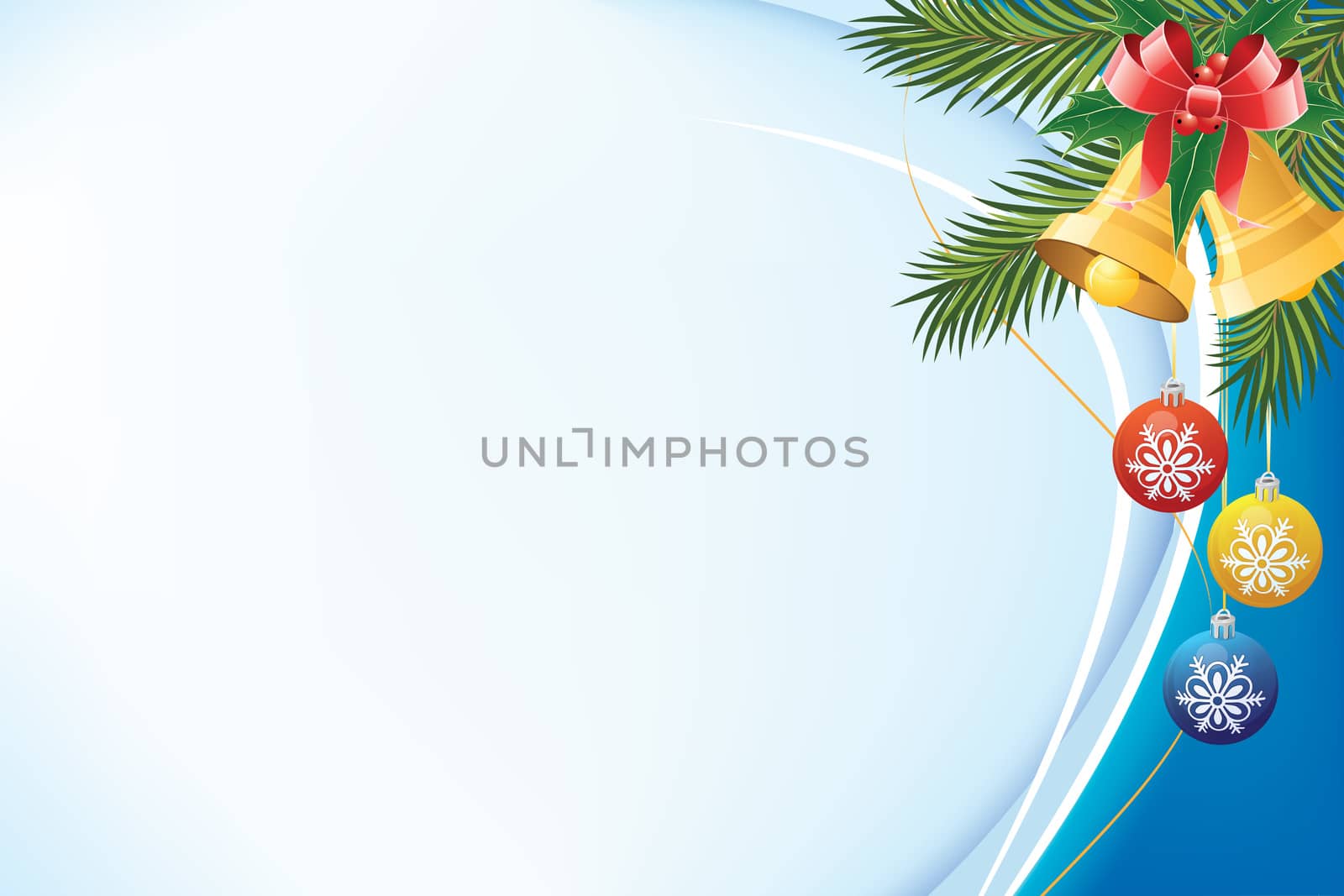Christmas abstract background with toys and bells