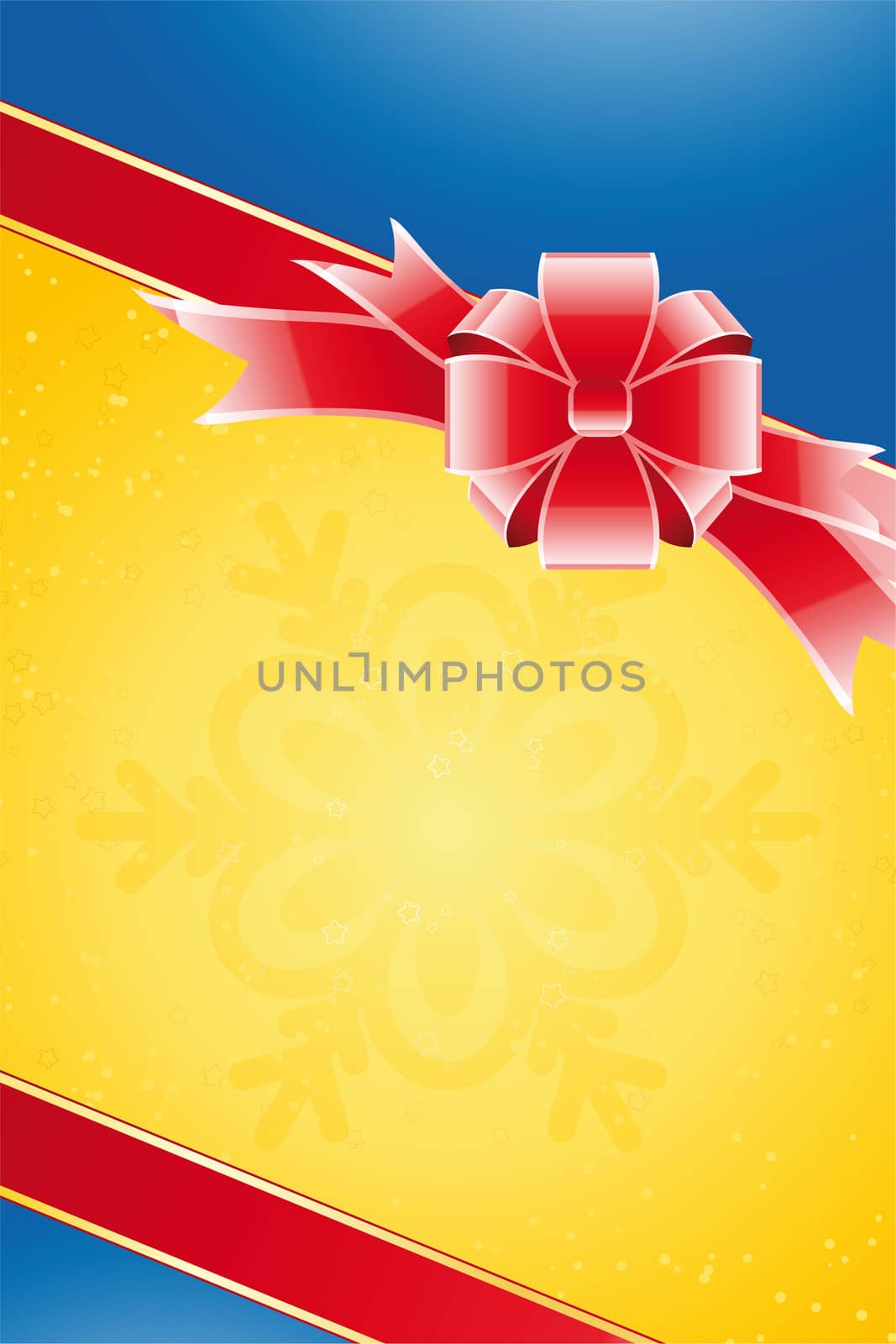 Christmas abstract background with red ribbon and bow