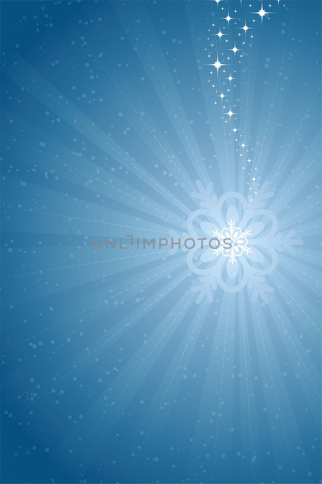 Blue Christmas Snowflake Background by WaD