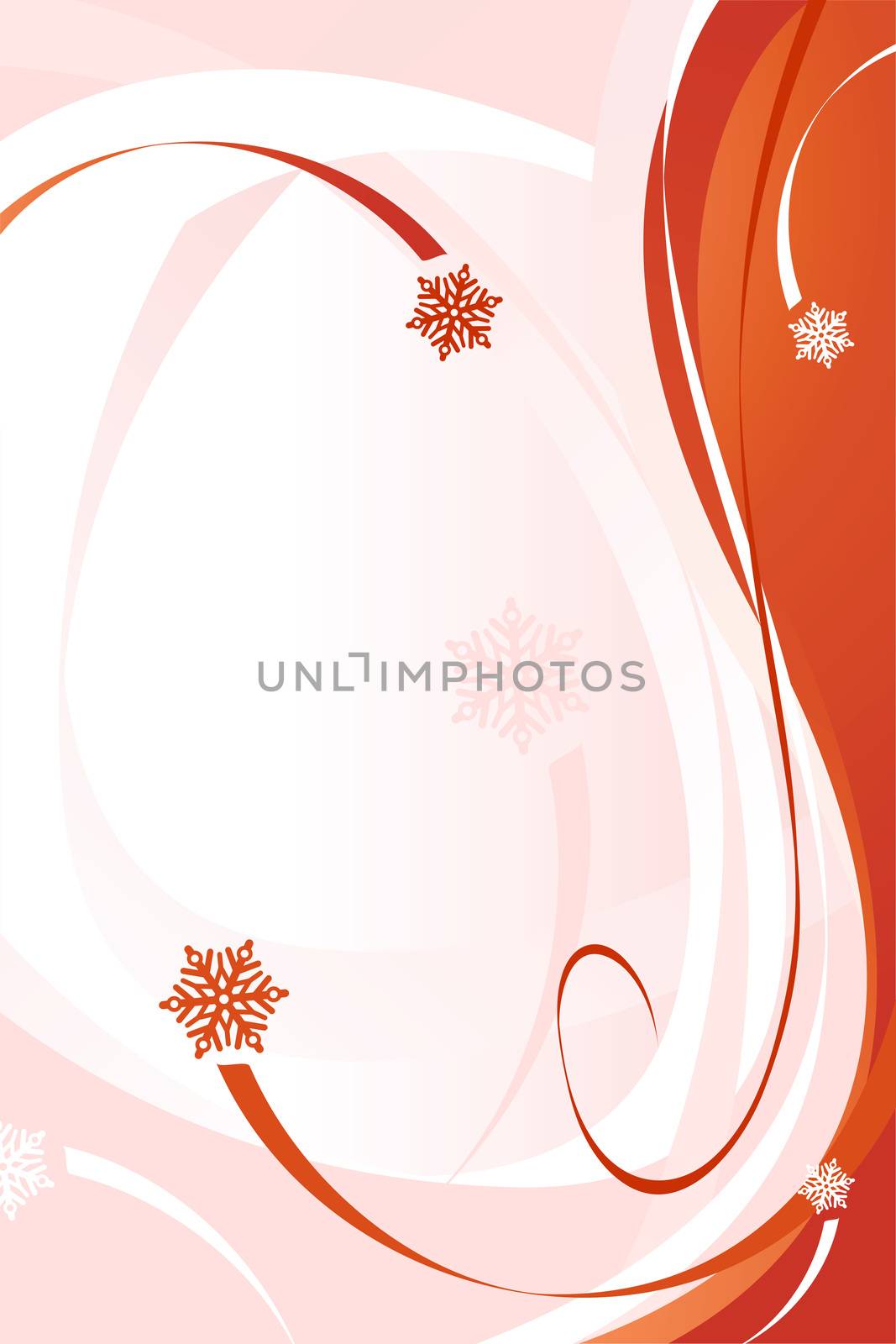 Red Christmas Snowflake Background by WaD