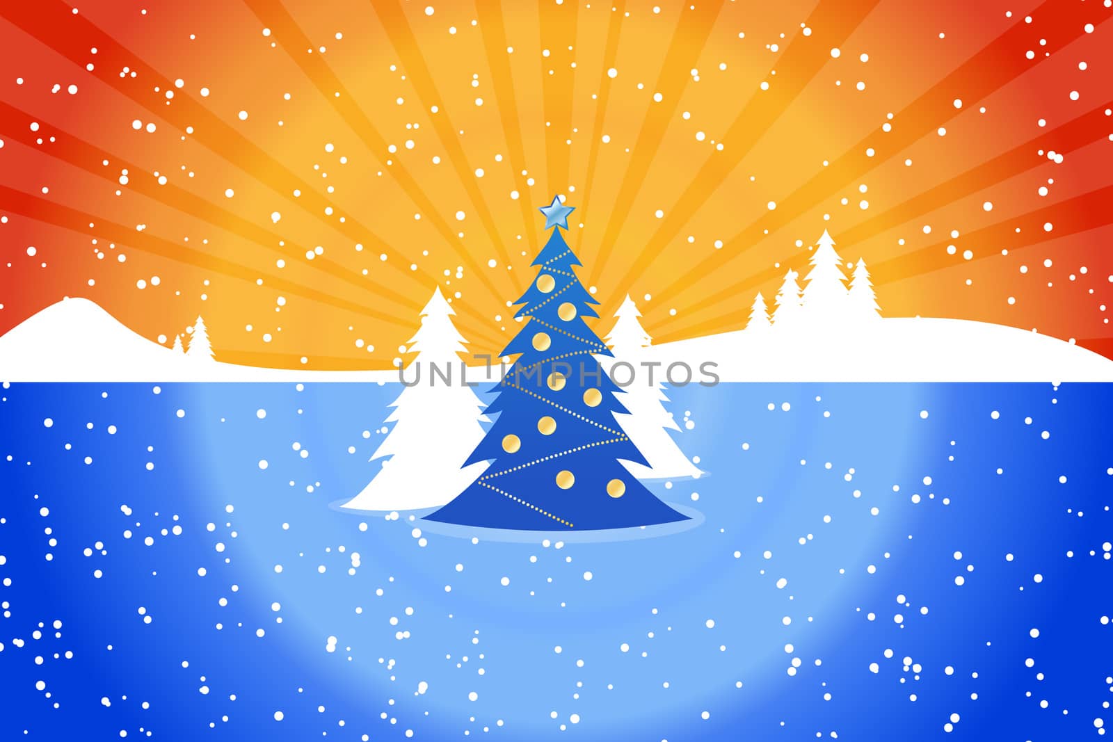 Christmas landscape by WaD