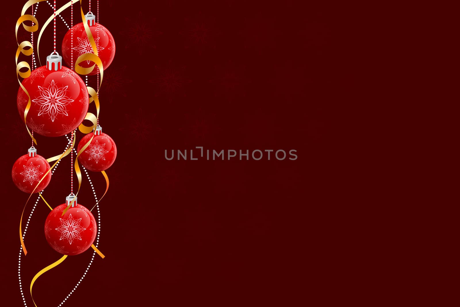 Abstract Christmas background with decoration and baubles