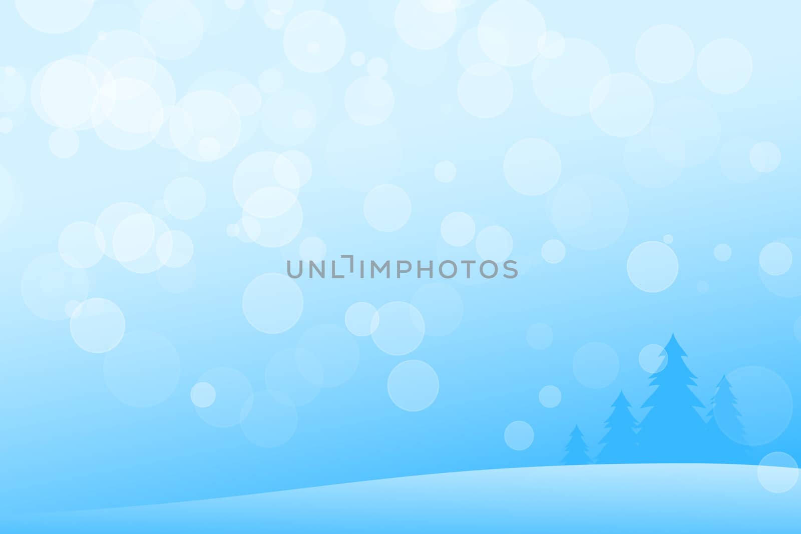 Christmas background with Christmas tree in blue color