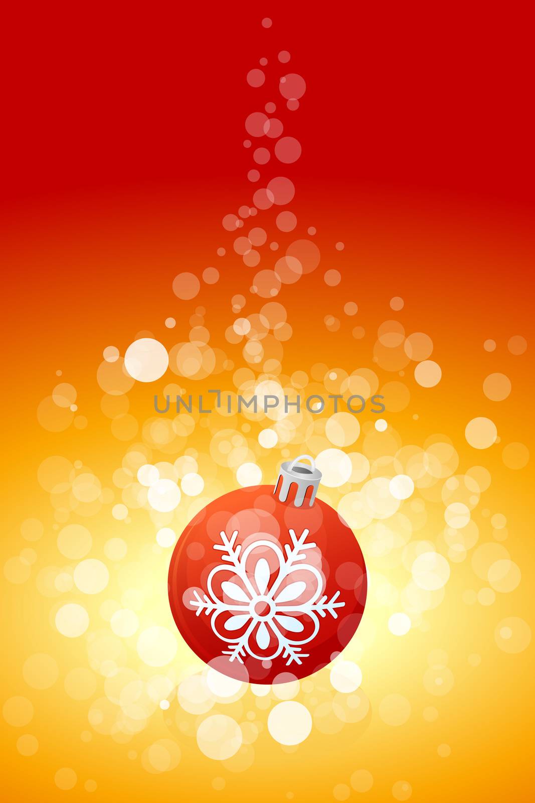 Christmas background with sparkles and Christmas ball for your design