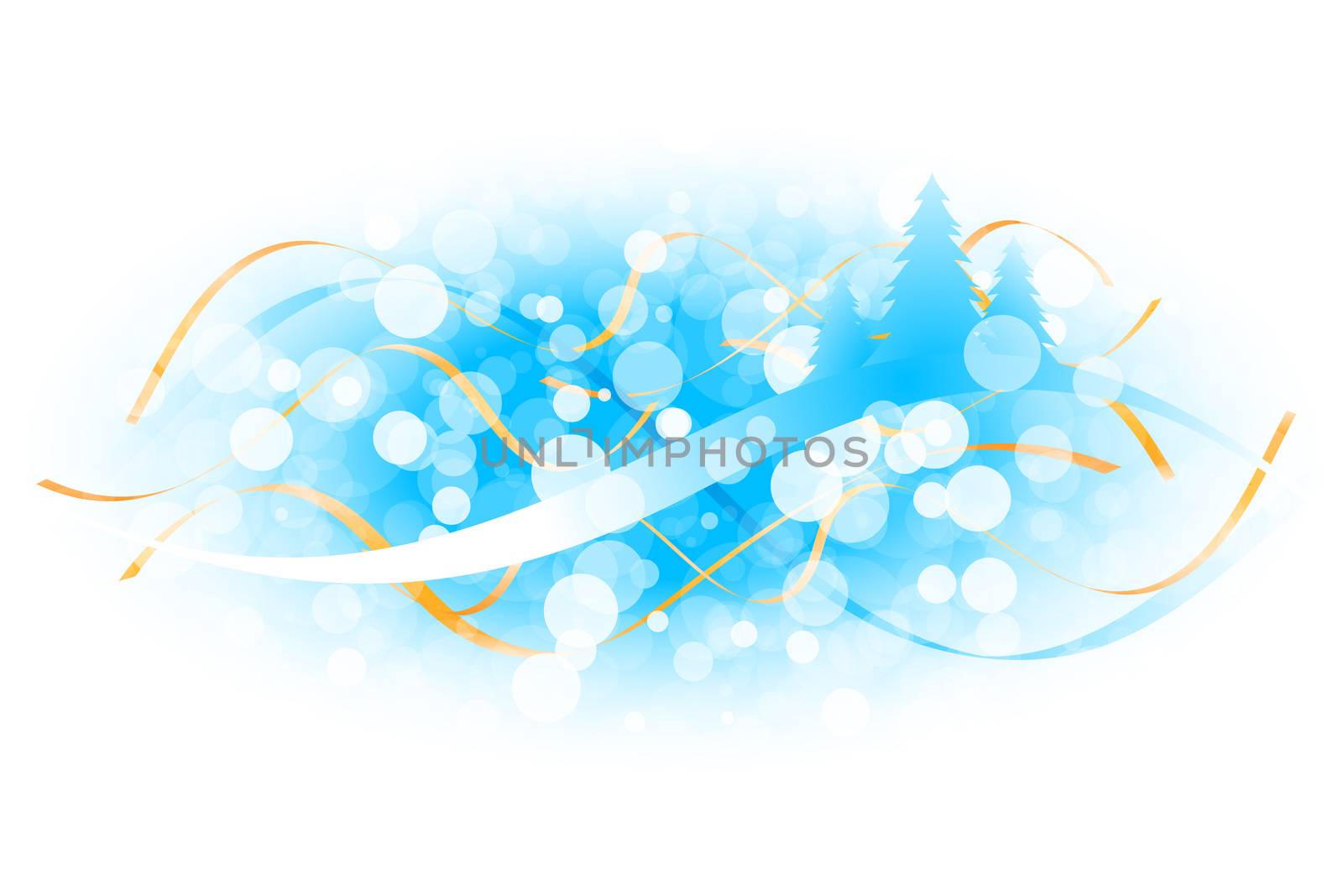 Christmas background with Christmas tree and strips for your design