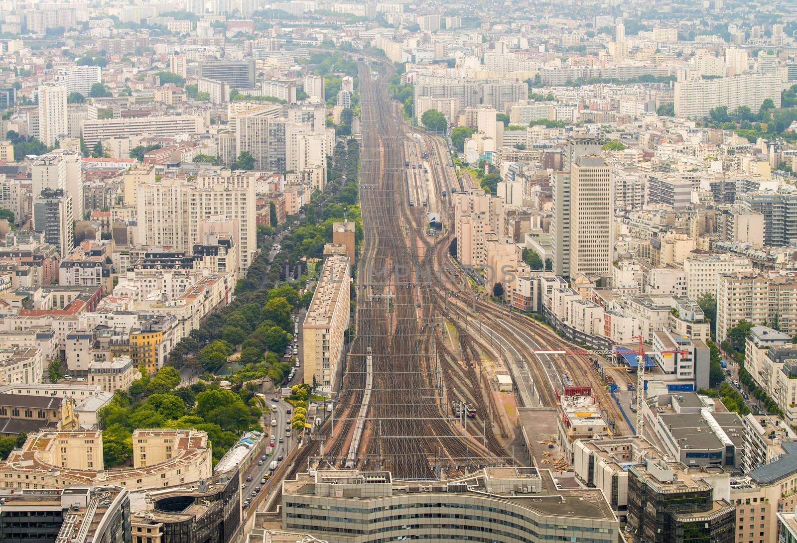 Paris train station as seen from high vantage point by jovannig
