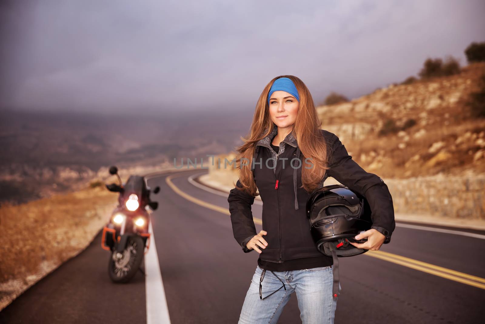 Fashion biker girl by Anna_Omelchenko